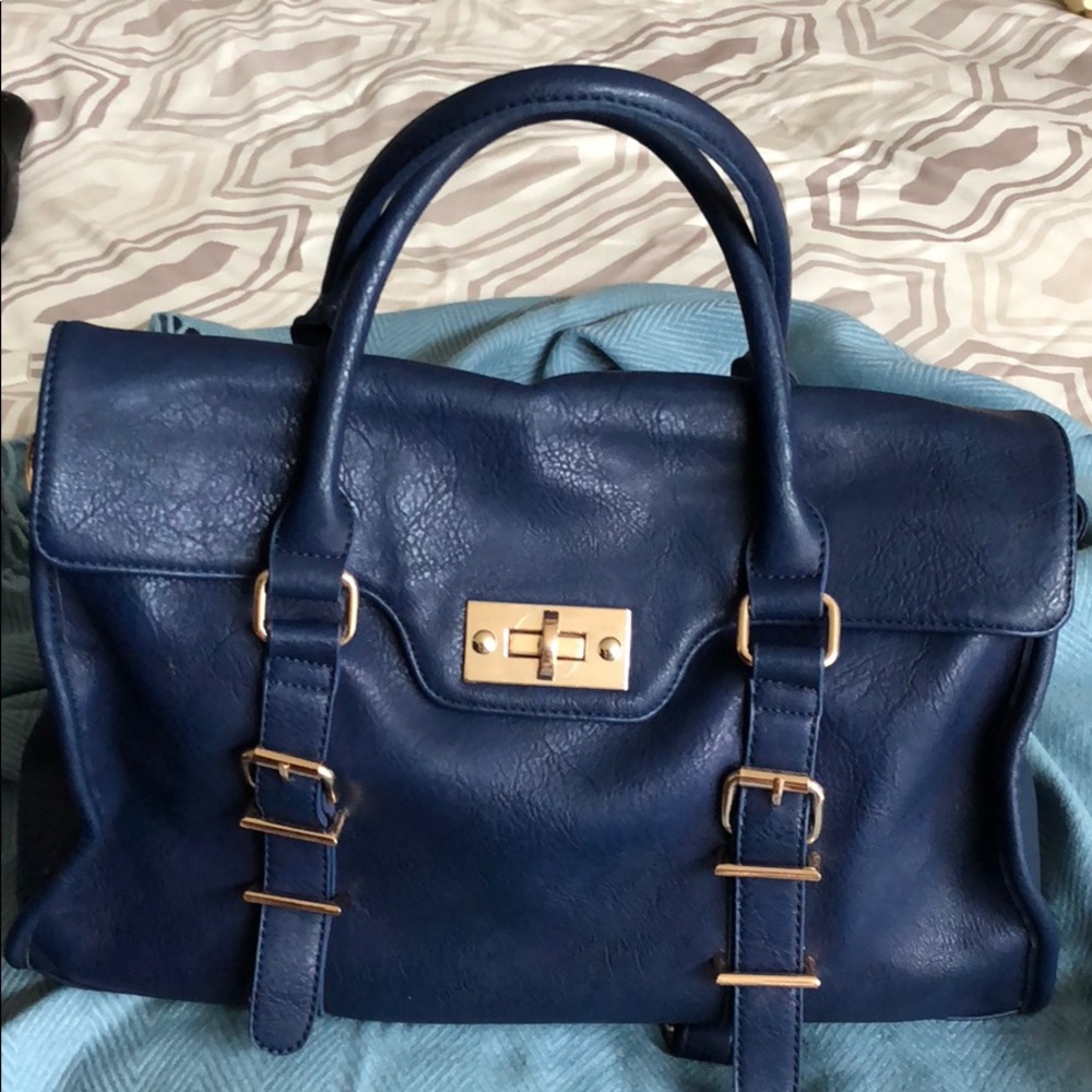 Large Navy Blue Satchel